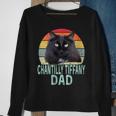 Chantilly-Tiffany Cat Dad Retro Vintage Cats Heartbeat Sweatshirt Gifts for Old Women