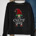The Chatty Gnome Xmas Family Matching Plaid Christmas Gnomes Sweatshirt Gifts for Old Women