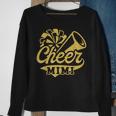 Cheer Mimi Biggest Fan Cheerleader Black Yellow Gold Pom Pom Sweatshirt Gifts for Old Women