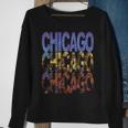 Chicago City Flag Downtown Skyline Chicago 2 Sweatshirt Gifts for Old Women