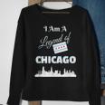 ChicagoI Am A Legend Of Chicago With Flag Skyline Sweatshirt Gifts for Old Women