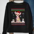 Chihuahua Christmas Dog Light Ugly Sweater Short Sleeve Sweatshirt Gifts for Old Women
