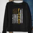 Childhood Cancer Awareness Fight Support American Flag Usa Sweatshirt Gifts for Old Women