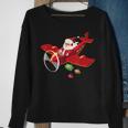 Christmas Santa Claus Pilot Flying Airplane Sweatshirt Gifts for Old Women