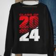 Class Of 2024 High School Senior Graduation Red Sports Style Sweatshirt Gifts for Old Women