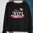 Class Of 2023 Congratulations Graduate Pink Black Outfit Sweatshirt Gifts for Old Women
