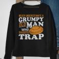 Clay Target Shooting Never Underestimate Grumpy Old Man Trap Sweatshirt Gifts for Old Women