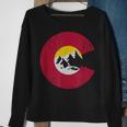 Colorado Flag Mountains Love Home Vintage Faded Sweatshirt Gifts for Old Women