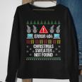 Computer Error 404 Ugly Christmas Sweater Not Found Sweatshirt Gifts for Old Women