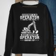 Construction Worker Excavator Heavy Equipment Operator Construction Funny Gifts Sweatshirt Gifts for Old Women