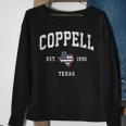 Coppell Texas Tx Vintage American Flag Sports Sweatshirt Gifts for Old Women