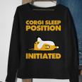 Corgi Sleep Position InitiatedSweatshirt Gifts for Old Women