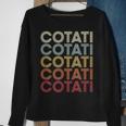 Cotati California Cotati Ca Retro Vintage Text Sweatshirt Gifts for Old Women