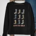 Cowgirl Boot Lets Go Girls Howdy Western Cowgirl Sweatshirt Gifts for Old Women
