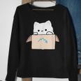 Coworker Pet Swagazon Associate Cute Cat In Cardboard Box Sweatshirt Gifts for Old Women