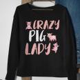 Crazy Pig Lady Piglet Farm Sweatshirt Gifts for Old Women
