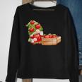 Cute Apple Lover Garden Gnome Fall Autumn Apple Picking Sweatshirt Gifts for Old Women