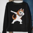 Dabbing Husky Huskies Dogs Pups Funny Sweatshirt Gifts for Old Women