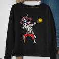 Dabbing Skeleton Pirate & Softball Ball Halloween Costume Sweatshirt Gifts for Old Women