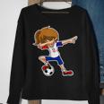 Dabbing Soccer Girl Croatia Croatian Flag Jersey Sweatshirt Gifts for Old Women