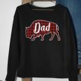 Dad Bison Buffalo Red Plaid Christmas Pajama Family Gift Sweatshirt Gifts for Old Women