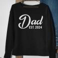 Dad Est 2024 First Fathers Day 2024 Promoted To Daddy Sweatshirt Gifts for Old Women