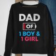 Dad Of 1 Boy And 1 Girl Battery Low Daddy Fathers Day Gift Sweatshirt Gifts for Old Women