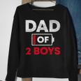 Dad Of 2 Boys Battery Low Daddy Fathers Day Gift Sweatshirt Gifts for Old Women