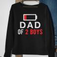 Dad Of 2 Boys Battery Low Gift From Son Fathers Day Sweatshirt Gifts for Old Women