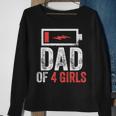Dad Of 4 Girls Gift From Daughter Fathers Day Birthday Gift For Mens Sweatshirt Gifts for Old Women