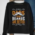 Dads With Beards Are Better Vintage Funny Fathers Day Joke Sweatshirt Gifts for Old Women