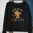 Dare To Be Yourself Bear Autism Puzzle Pieces Kids Gifts Sweatshirt Gifts for Old Women