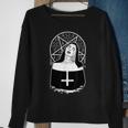 Dark Evil Nun Pentagram Scary Nun Sweatshirt Gifts for Old Women