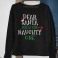 Dear Santa She Is The Naughty One Matching Couple Sweatshirt Gifts for Old Women