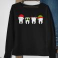 Dentist Christmas Tooth Dental With Xmas Hats Sweatshirt Gifts for Old Women
