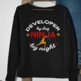Developer By Day Ninja By Night Debugging Coder Geek Sweatshirt Gifts for Old Women