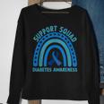 Diabetes Blue Support Squad Diabetes Awareness Sweatshirt Gifts for Old Women