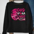 Dig For A Cure Breast Cancer Awareness Volleyball Pink Sweatshirt Gifts for Old Women