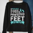 Dog Agility Four Paws Two Feet One Team Dog Gift Sweatshirt Gifts for Old Women