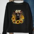 Dog Great Dane Sunflower Great Dane Dog Mothers Day For Women 1 Sweatshirt Gifts for Old Women