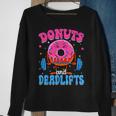 Donut And Deadlifts Barbell Doughnut Lover Girls Boys Son Sweatshirt Gifts for Old Women