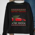 Drifting Through The Snow Ugly Christmas Sweater Tree Car Sweatshirt Gifts for Old Women