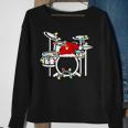 Drumming Santa Hat Drums Drummer Christmas Sweatshirt Gifts for Old Women