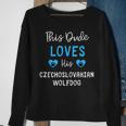 This Dude Loves His Czechoslovakian Wolfdog Sweatshirt Gifts for Old Women