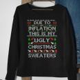Due To Inflation Ugly Christmas Sweaters Sweatshirt Gifts for Old Women