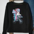 Easter Bunny Ridng Motorcycle Lgbtq Transgender Pride Trans Sweatshirt Gifts for Old Women
