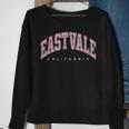 Eastvale California Ca Varsity Style Pink Text Sweatshirt Gifts for Old Women
