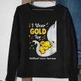 Elephant I Wear Gold Ribbon For Childhood Cancer Awareness Sweatshirt Gifts for Old Women