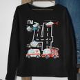 Emergency Vehicles 4Th Birthday Fire Truck Police Car Boys Sweatshirt Gifts for Old Women