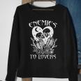Enemies To Lovers Skeleton Bookish Romance Reader Book Club Sweatshirt Gifts for Old Women